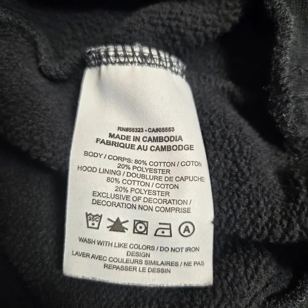 Jordan Jump Man Hoodie Mens Large Black Fleece Big Logo‎ Long Sleeve Pullover